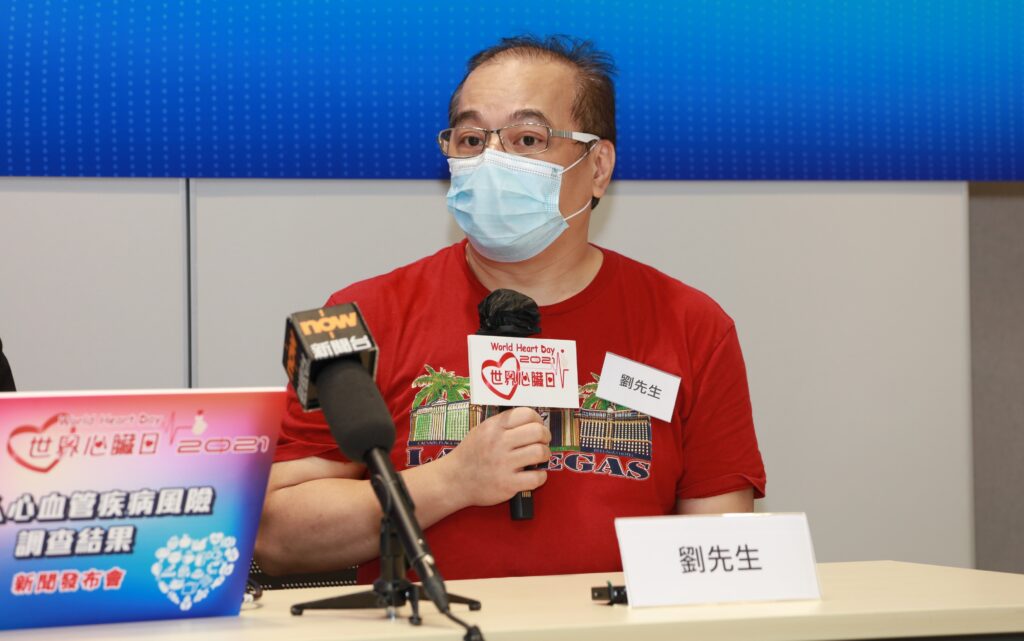 劉先生於前年確診心臟病，經3次通波仔手術後，他下定決心改善生活習慣，並戒掉多年煙癮。