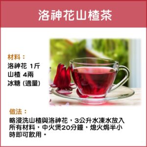 冬天消滯洛神花山楂茶。