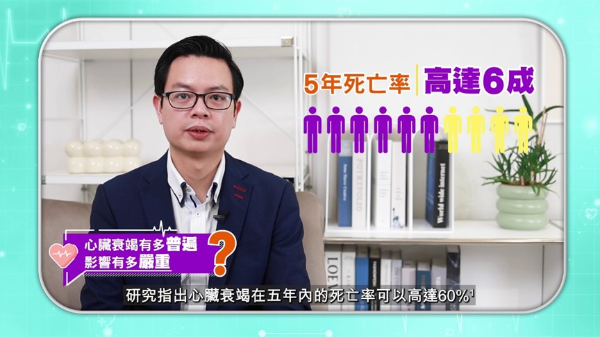 心臟衰竭的五年死亡率可高達六成