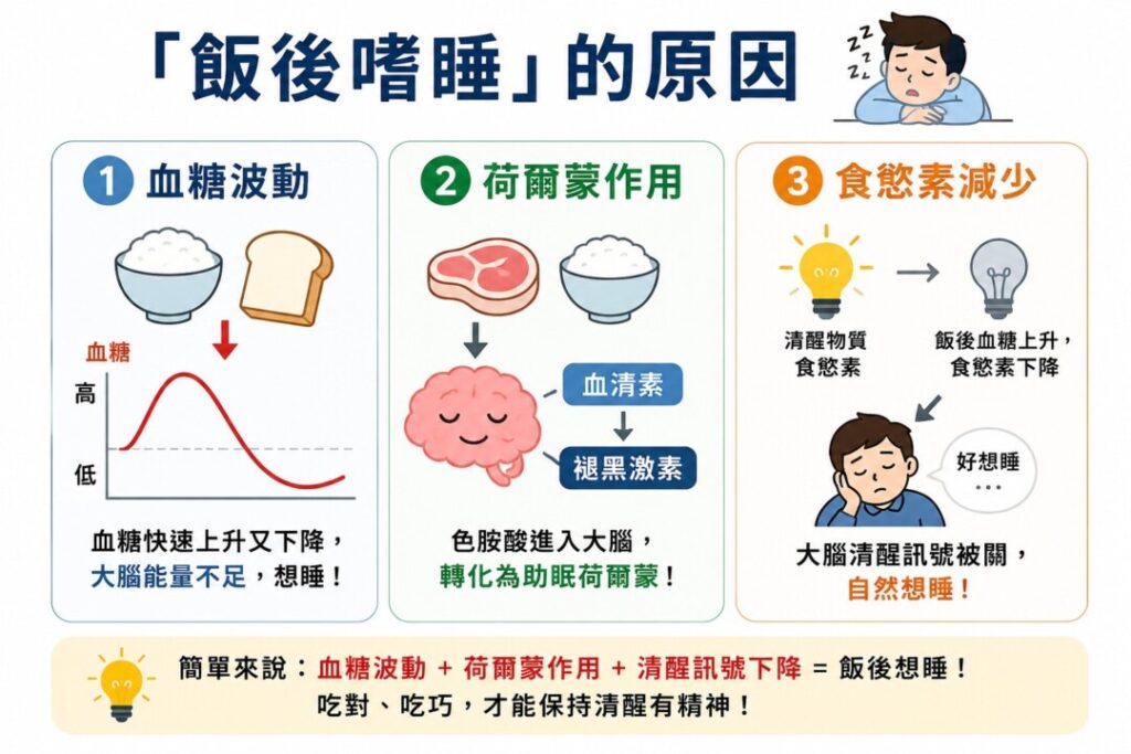飯後嗜睡的真正原因。