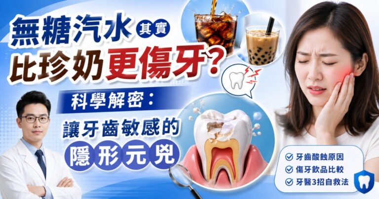別防了體重卻毀了牙！無糖汽水比珍奶更傷牙？驚爆 2 個加速牙齒琺瑯質流失的壞習慣（附 3 大自救法）