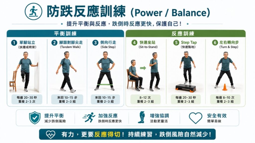 防跌反應訓練。